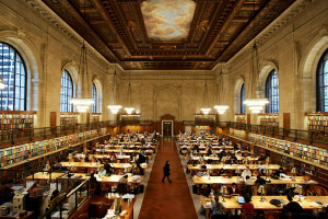 14 Dec 2004, New York City, New York, USA --- The main reading room of The New York Public Library is pictured December 14, 2004. The New York Public Library is among the libraries that announced on December 13, 2004 that they are partnering with Internet search engine Google Inc, to offer a collection of its public domain books, which will be scanned in their entirety and made available for free to the public online. Users will be able to search and browse the full text of these works. Google will begin scanning millions of books from Oxford University, Harvard University, Stanford University, The University of Michigan and the New York Public Library beginning in 2005. --- Image by © MIKE SEGAR/Reuters/Corbis