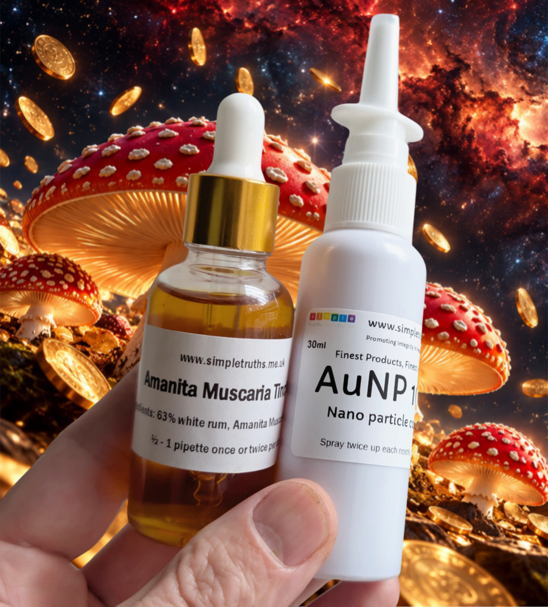 Amanita Muscaria extract & gold nasal mister pack